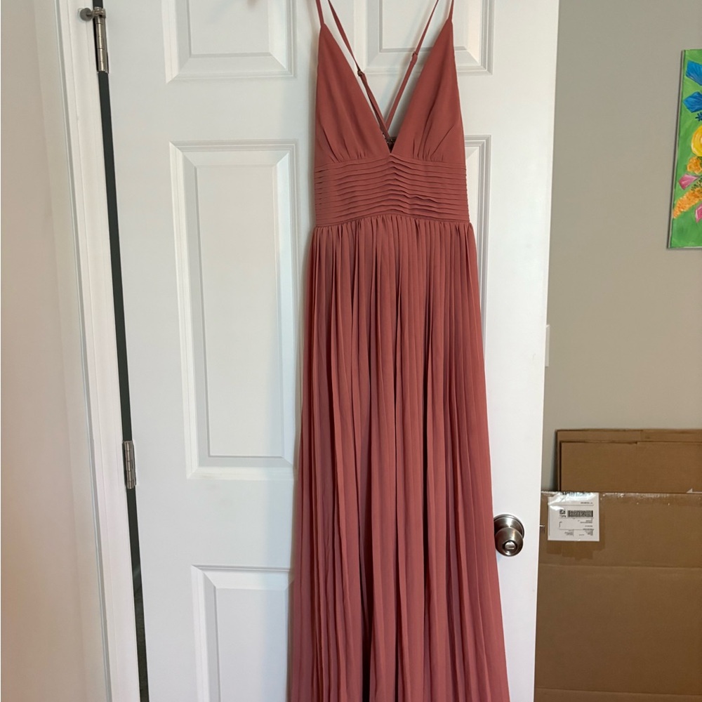 Lulu's Blush Pink Maxi Dress